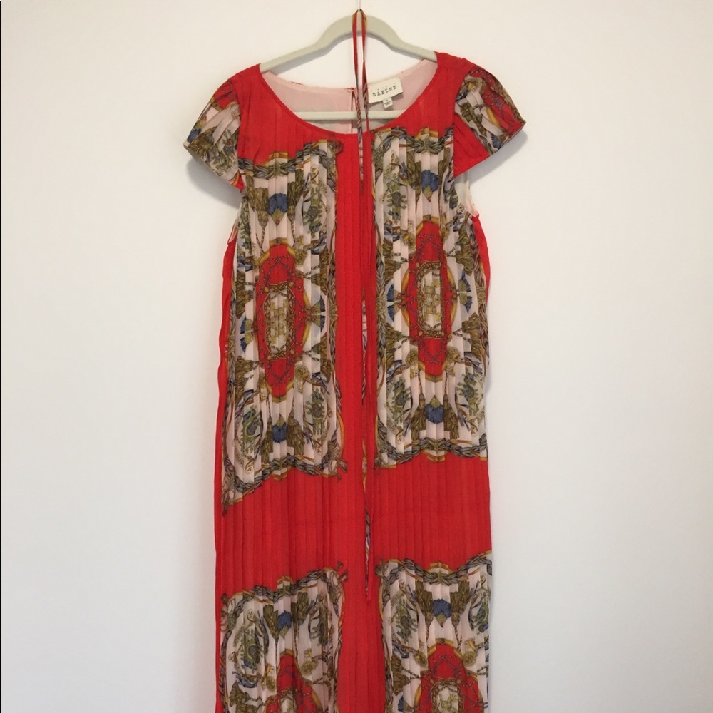 SABINE red print maxi dress in red print